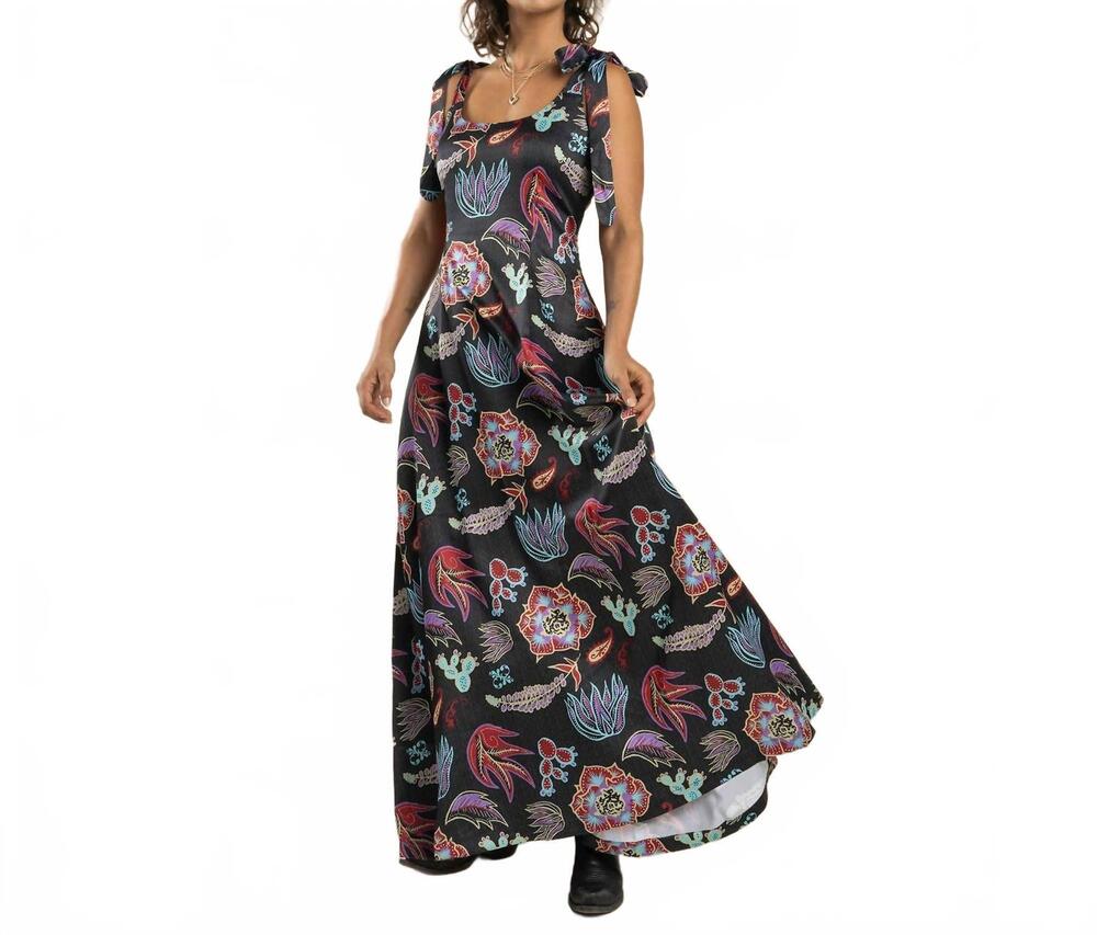 NEW SENDERO PROVISIONS CO. camellia tie dress in electric desert